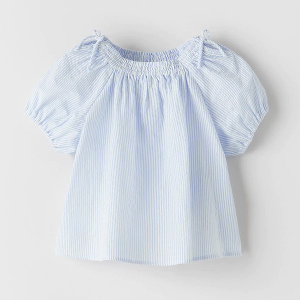 Striped Shirt With Bow