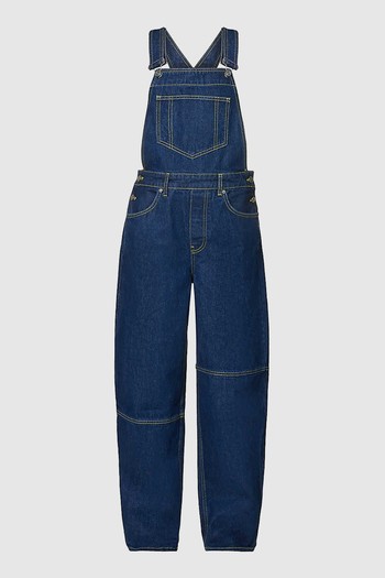 Square-Neck Organic-Denim Overall from Ganni