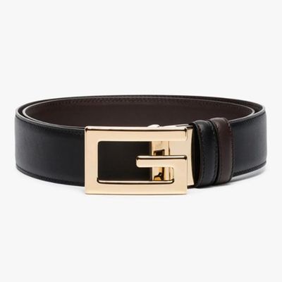 Black & Brown Reversible Leather Belt from Gucci