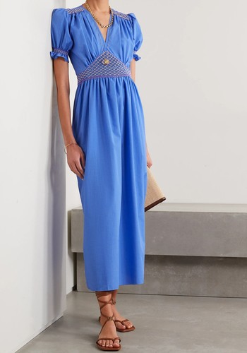 Marina Smocked Voile Dress from Loretta Caponi