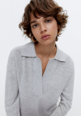 100% Cashmere Polo Collar Sweater from Üterque