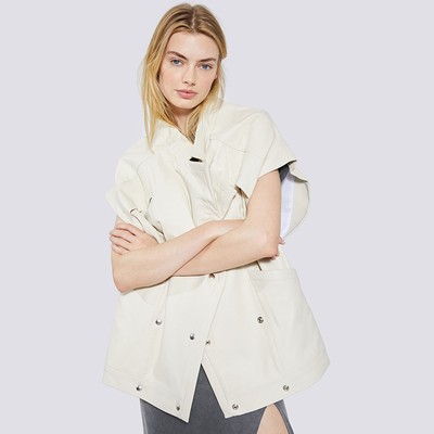 Hamal Oversized Double Breasted Leather Jacket from IRO