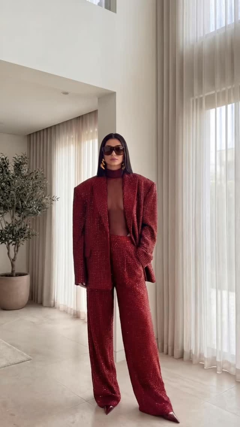 At-home OOTD ✨
Suit: Bronx Banco 
Earrings & Sunglasses: Alaïa
Shoes: Saint Laurent 

These images were created using AI tools.