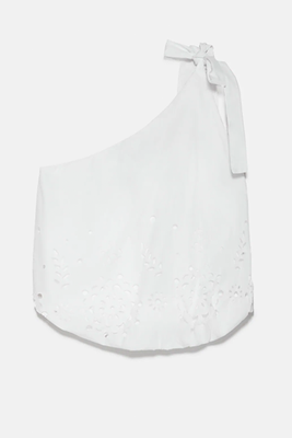 Embroidered Cutwork Top from Zara
