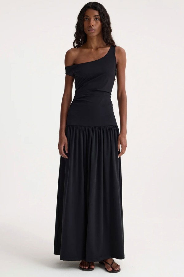 Off Shoulder Light Scuba Dress from Róhe