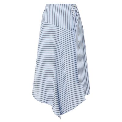 Striped Wrap Midi Skirt from Tibi