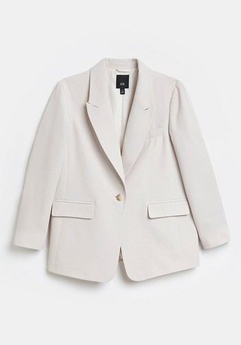 Stone Tailored Longline Blazer from River Island