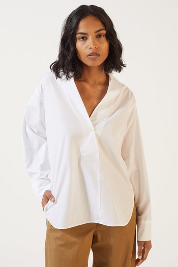 Cotton Poplin Open Neck Shirt, £45 (was £89)