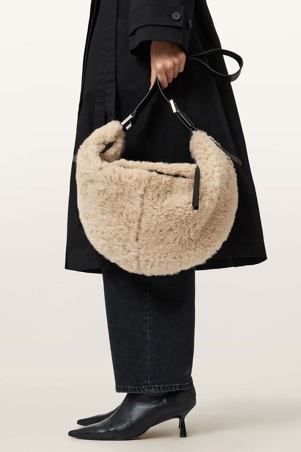 Luna Shearling Shoulder Bag from All Saints