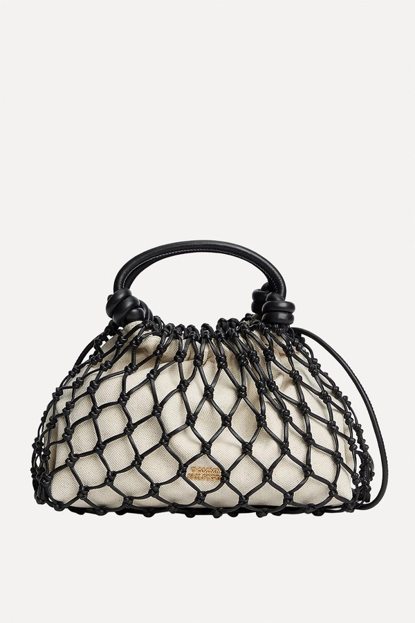 Soft Leather Macrame Crossbody Bag
