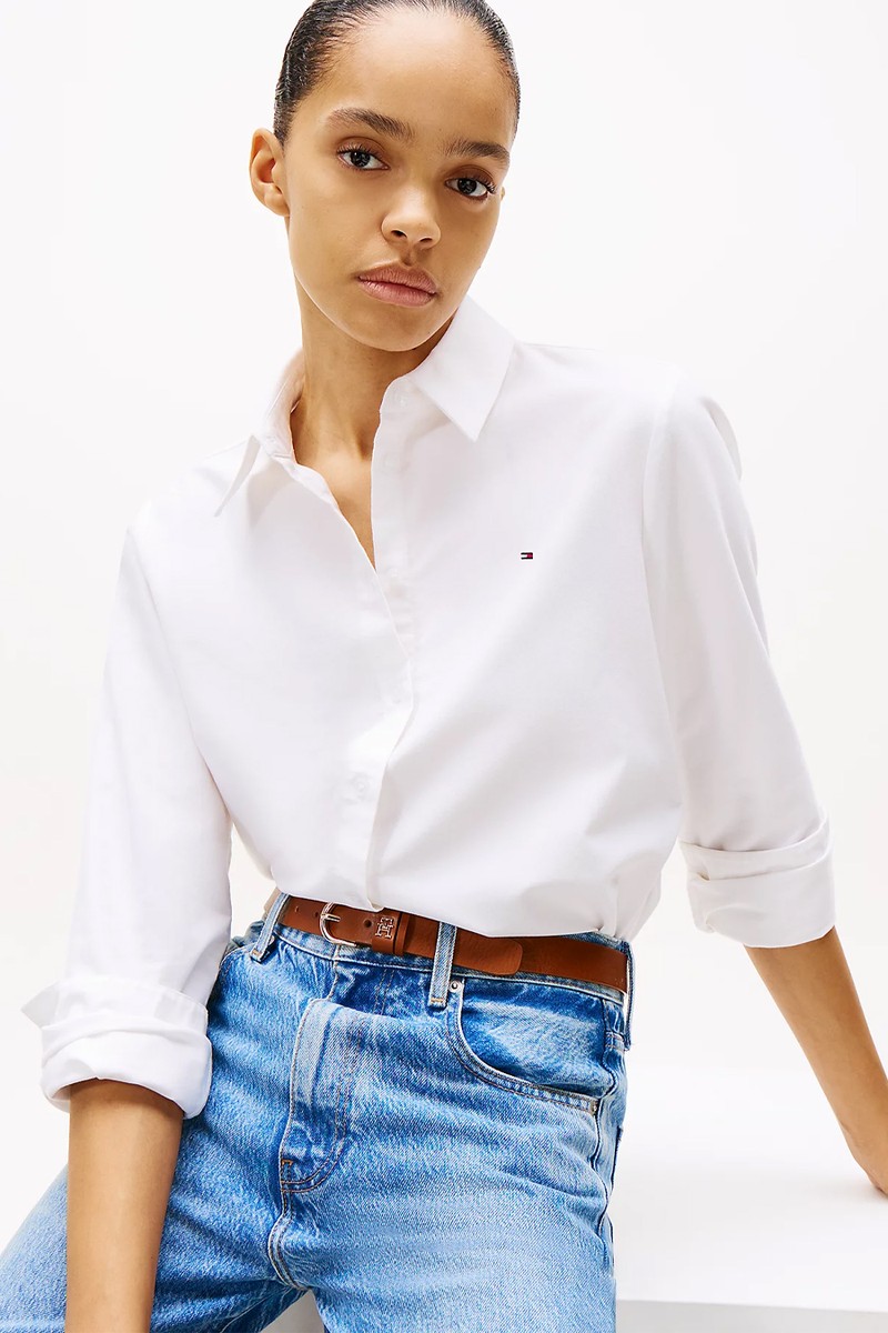 Relaxed Fit Flag Embroidery Oxford Shirt