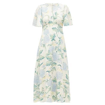 Gardenia Floral-Print Silk-Crepe Dress from Beulah