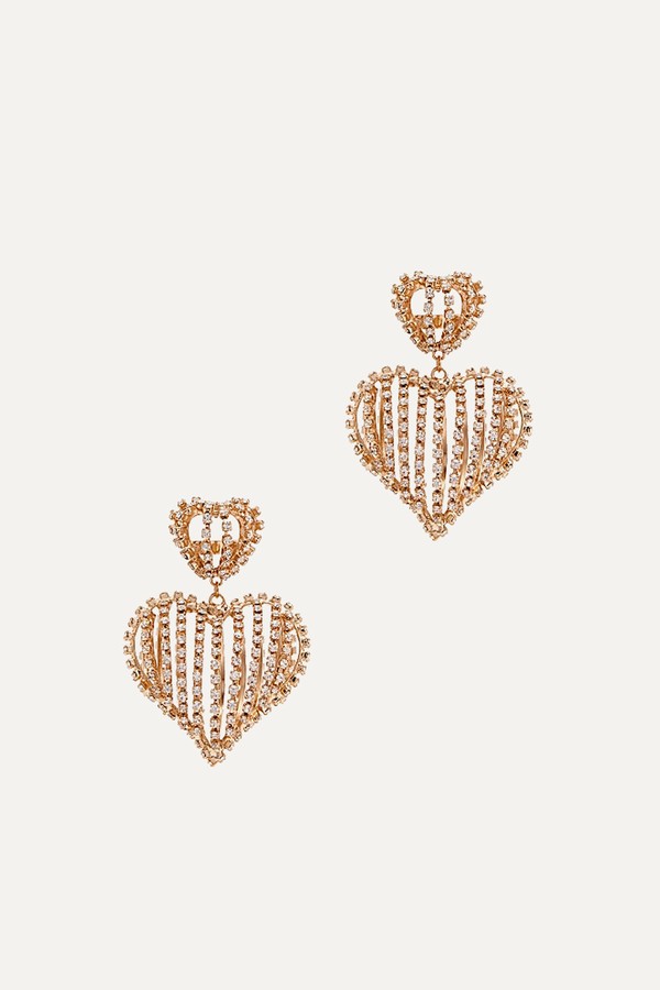 Battito Crystal-Embellished Drop Earrings from Rosantica