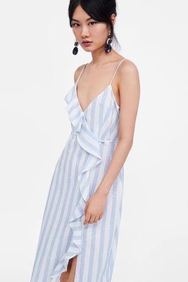 Frilled Striped Dress