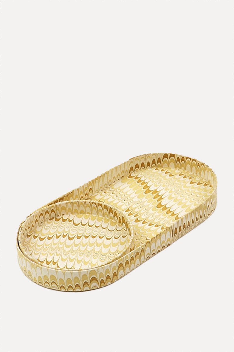 Hand Marbled Desk Tray Duo from Host Home