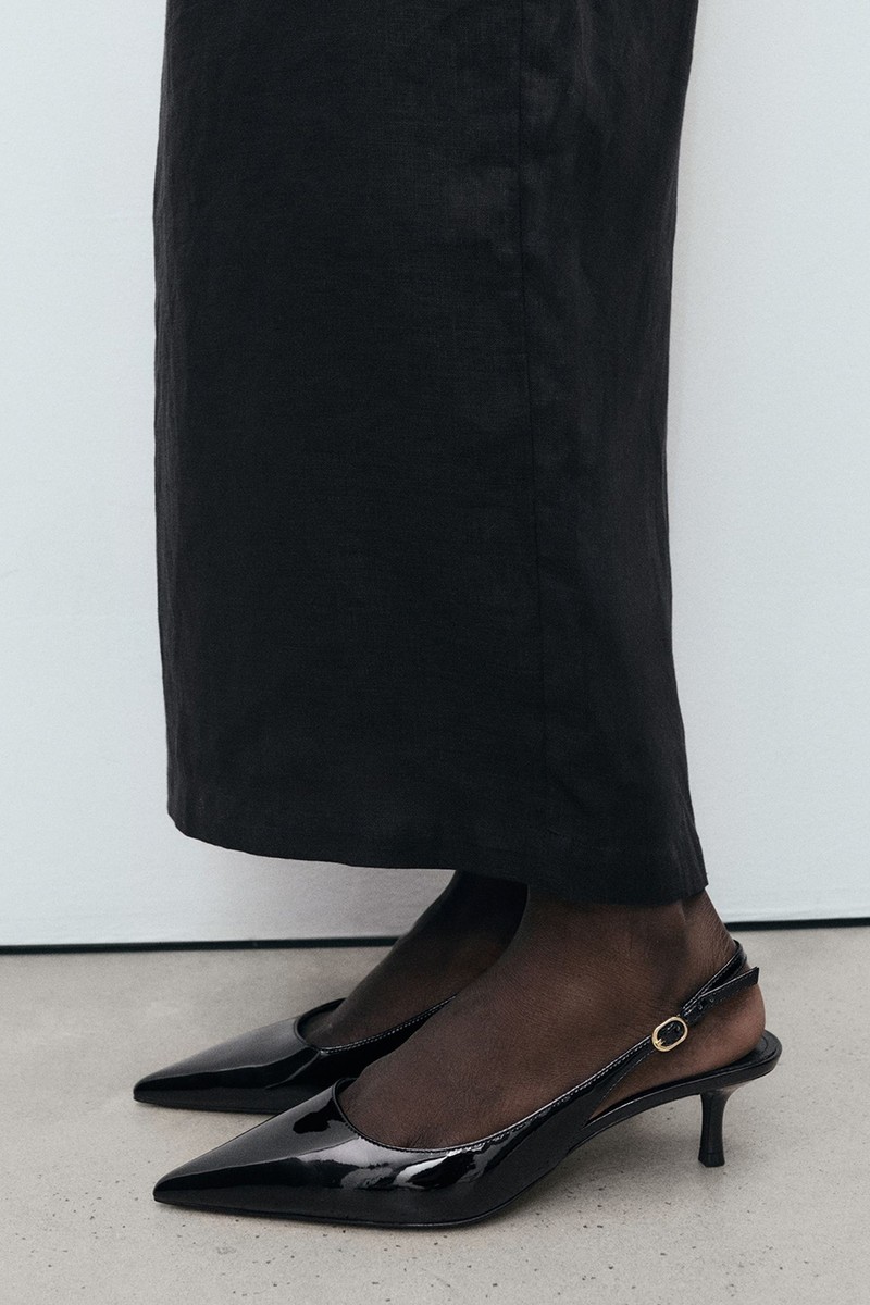 Kitten-Heel Patent Leather Shoes from Mango