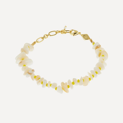 Gold-Plated Chips and Lemon Beaded Bracelet from Anni Lu