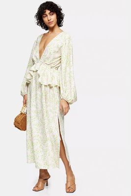 Ivory Print Double V Maxi Dress, £40 | Topshop