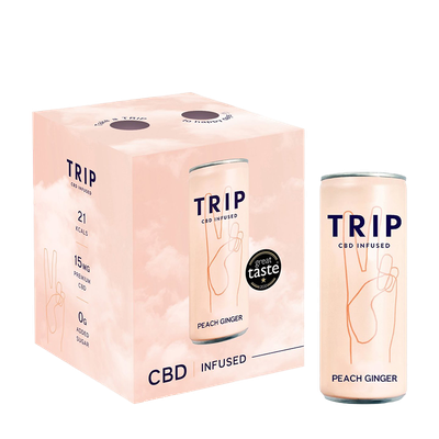 CBD Infused Peach Ginger Drink from TRIP 