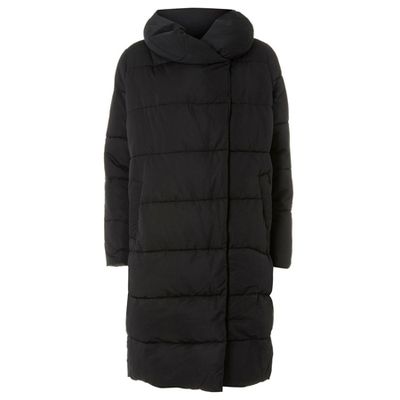 Black Longline Duvet Coat