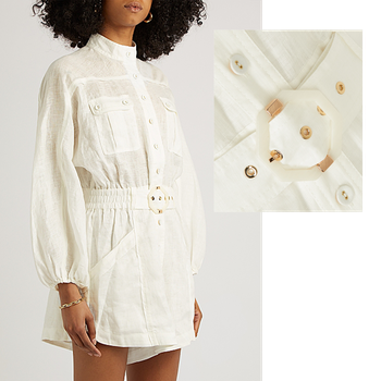 Estelle Ivory Linen Playsuit, £510 | Zimmermann