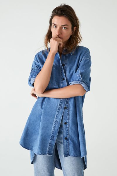 Long Denim Shirt from Zara