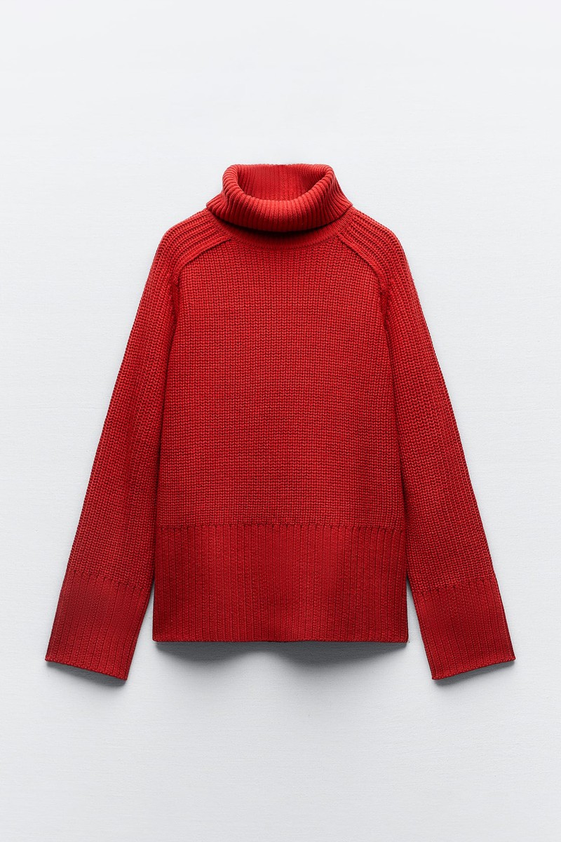 HIGH NECK KNIT SWEATER from Zara