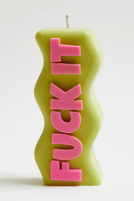  The Lime Green & Pink F__k It Candle from Wavey Casa