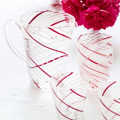 Red Sorrento Handmade Glass Pitcher from Sophie Conran