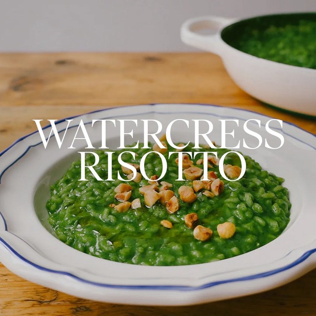 Watercress Risotto @alexandradudley

Ingredients
240g of watercress, keep some back to garnish
1 sha