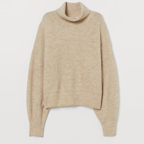 Fine-Knit Polo-Neck Jumper from H&M