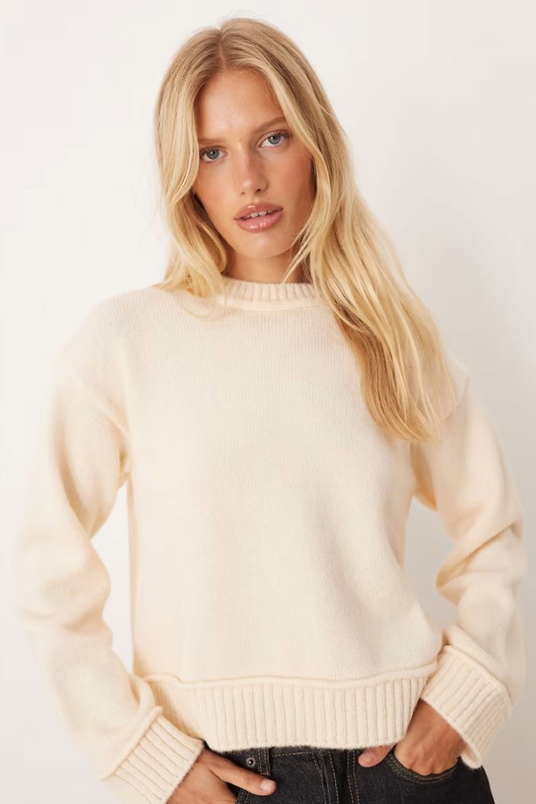 Knitted Oversized Jumper With Wide Rib Detailing from asos design 
