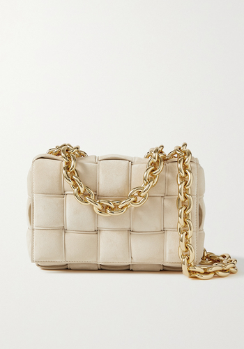 Cassette Chain-Embellished Shoulder Bag