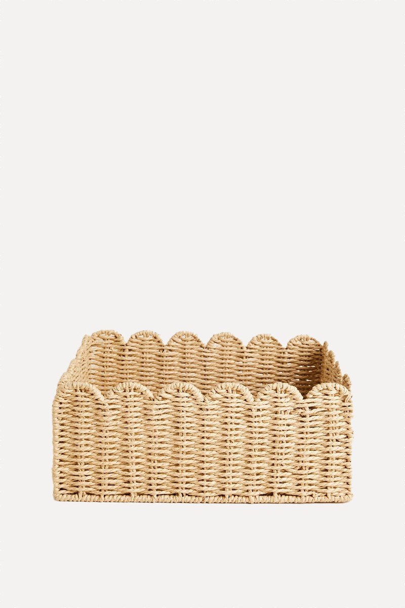 Medium Scalloped Basket from Zara