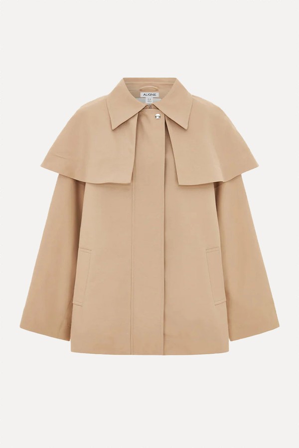 Ashton Cape Short Trench Coat from Aligne X Elizabeth Day