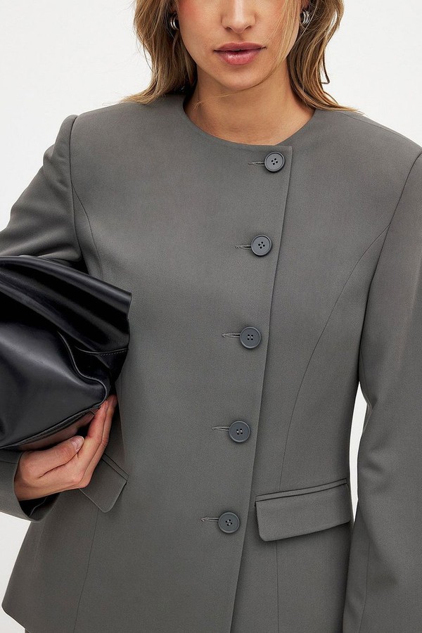 High Neck Buttoned Blazer from NA-KD