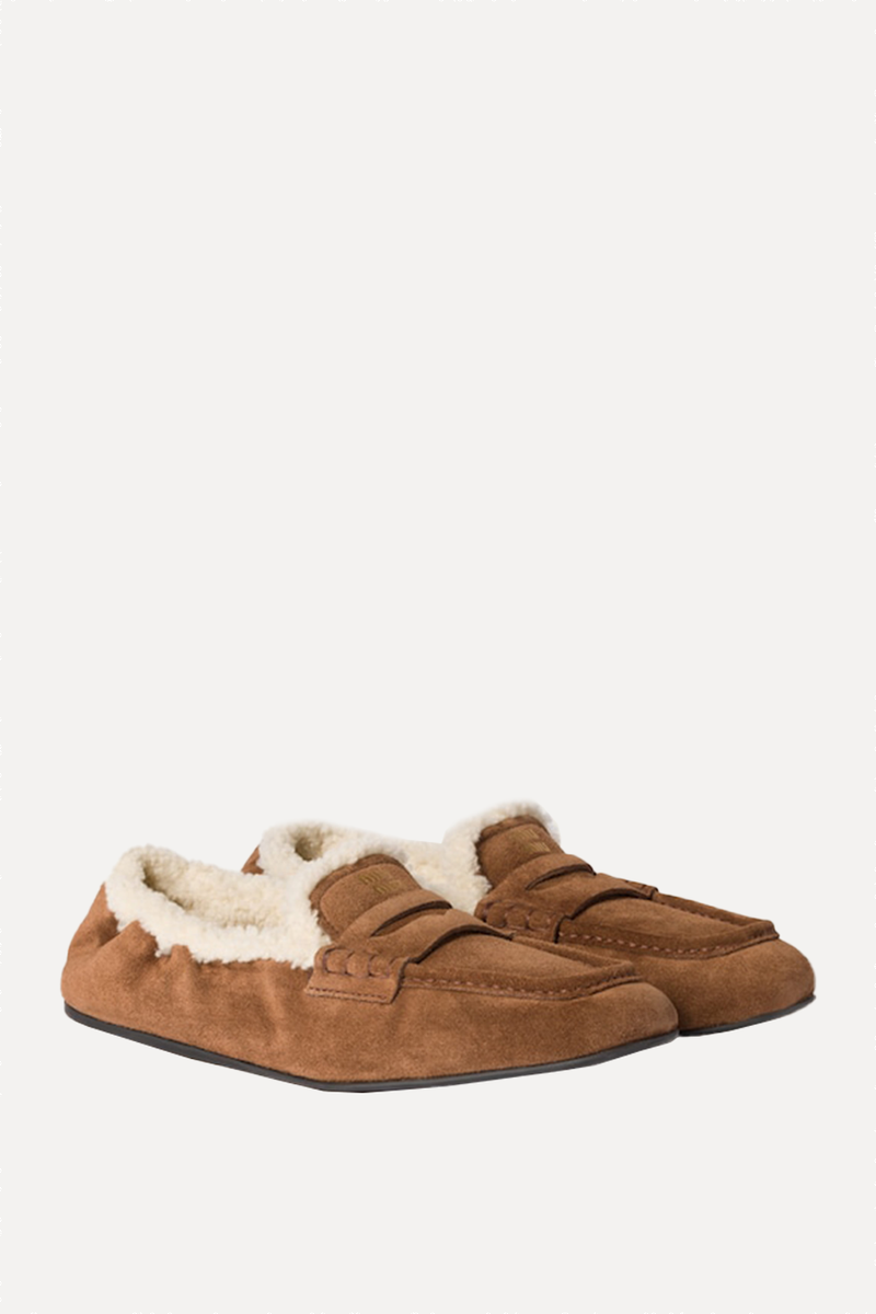 Ruches Suede Loafers from Miu Miu 