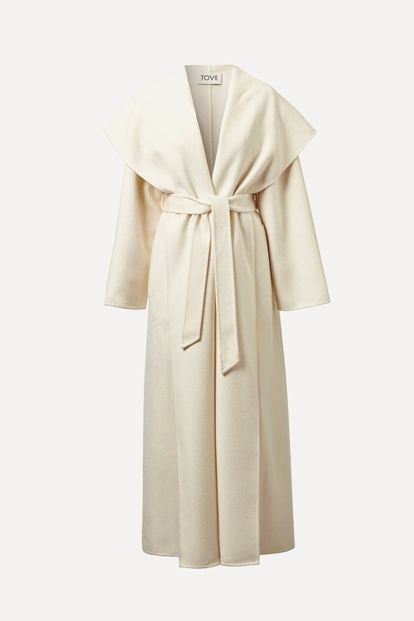 Zinnia Belted Wool-Blend Felt Coat from Tove