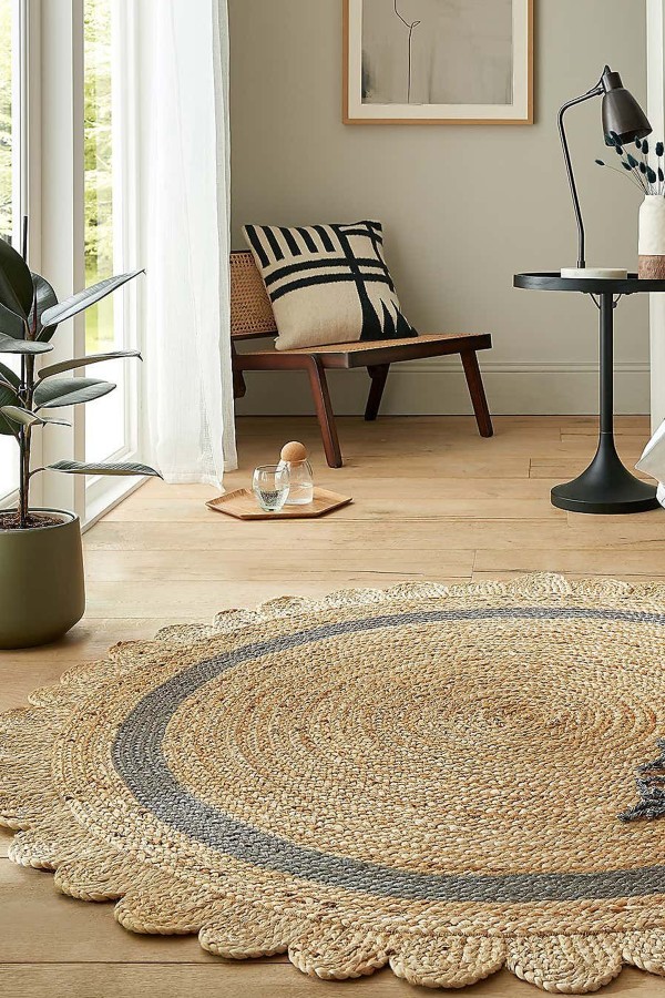 Grace Jute Scallop Round Rug
