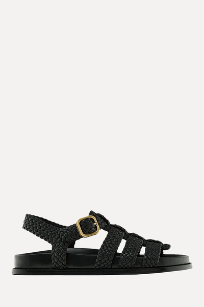 Braided Sandals With Buckle from Massimo Duttti