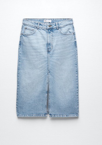 Denim Midi Skirt from Zara