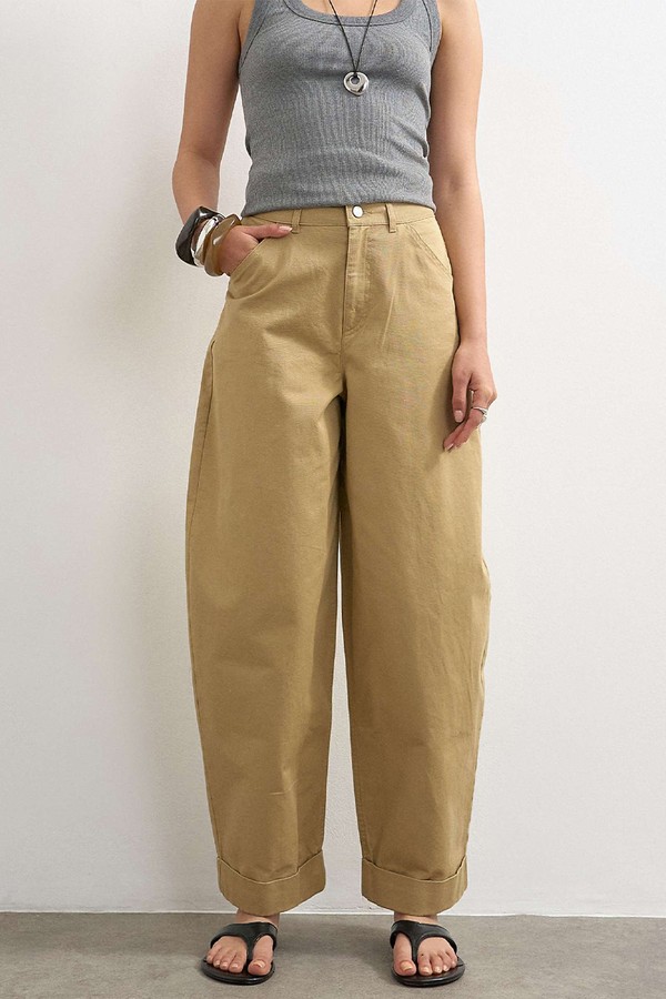 Clean Cargo Trouser With Rolled Hem from  Topshop