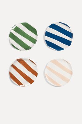 Oblique Stripe Coasters - Set of 4 from Trouva