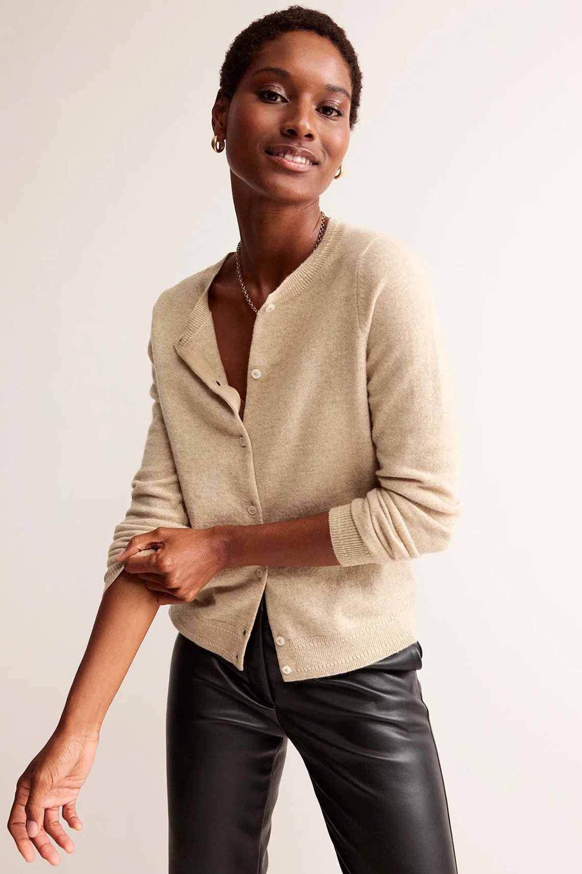 Eva Cashmere Crew Cardigan from Boden