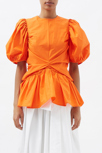 Faith Puff-Sleeve Cotton Poplin Top from Cecilie Bahnsen