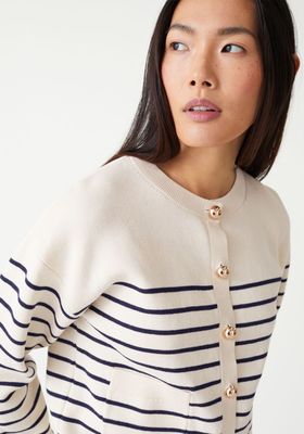 Striped Gold Button Cardigan from & Other Stories
