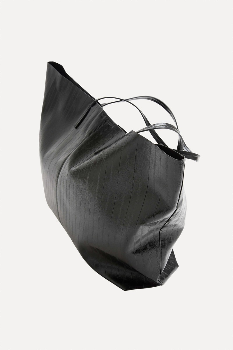 Faux Leather Oversized Tote Bag