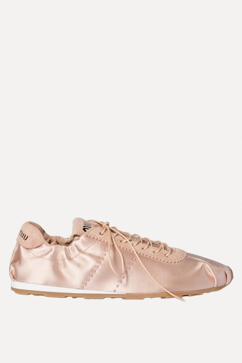 Plume Satin Sneakers from Miu Miu