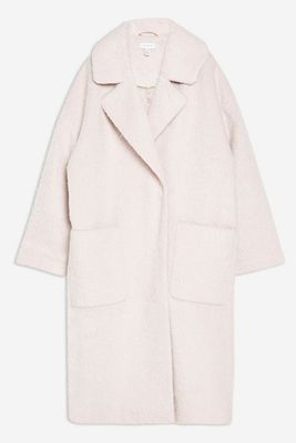 Blush Brushed Coat from Topshop