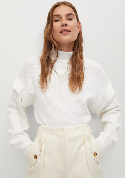 Ruffled Sleeve Sweater from Mango